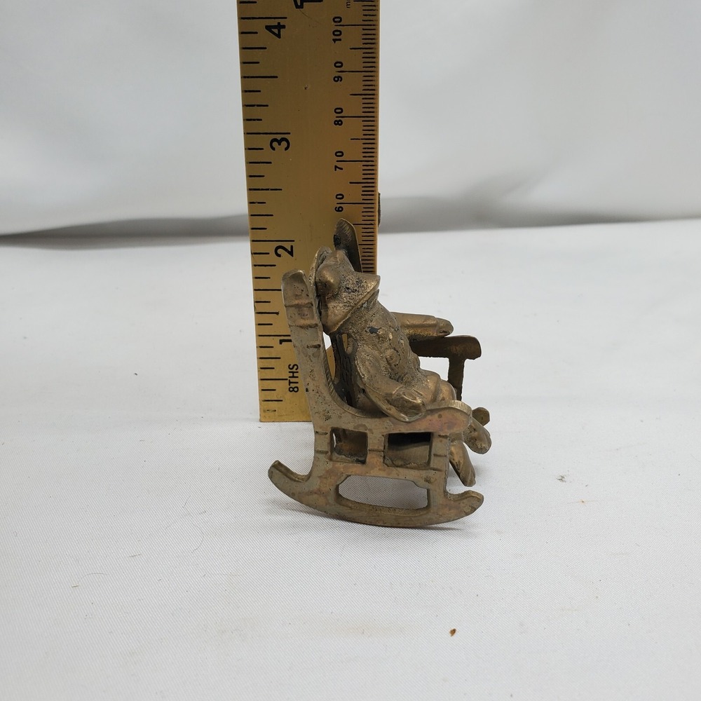 Brass Frog In Rocking‎ Chair - Picture 6 of 6